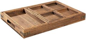 img 2 attached to 🍽️ Rustic Wood Serving Trays with Handles: Essential Food Service Equipment & Supplies