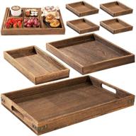 🍽️ rustic wood serving trays with handles: essential food service equipment & supplies логотип