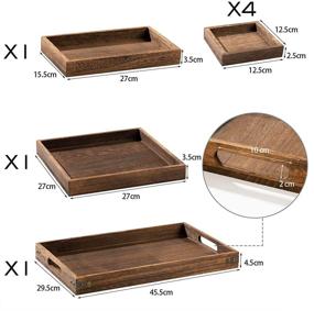 img 3 attached to 🍽️ Rustic Wood Serving Trays with Handles: Essential Food Service Equipment & Supplies