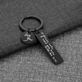 img 1 attached to Stylish Drive Safe Keychain for Boyfriend – Perfect Valentines Men's Accessory