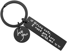 img 2 attached to Stylish Drive Safe Keychain for Boyfriend – Perfect Valentines Men's Accessory