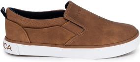 img 3 attached to Nautica Akeley Tan Canvas Sneakers: Stylish and Casual Boys' Shoes