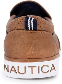 img 2 attached to Nautica Akeley Tan Canvas Sneakers: Stylish and Casual Boys' Shoes