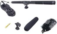 🎙️ bestshoot camera microphone shotgun, condenser interview mic with windscreen dead cat muff cover for dslr/slr cameracamcorder smartphone conference pc. logo