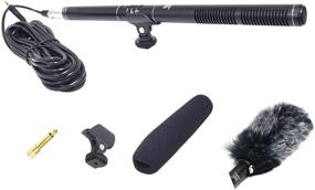 img 4 attached to 🎙️ Bestshoot Camera Microphone Shotgun, Condenser Interview Mic with Windscreen Dead Cat Muff Cover for DSLR/SLR cameraCamcorder Smartphone Conference PC.