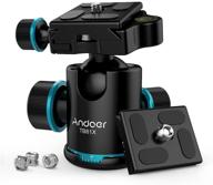 📷 andoer ball head: 360 degree fluid rotation camera tripod with quick release plate - max load 8kg/17.64lbs - compatible with canon 5d markii iii rebel t6 logo