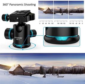 img 2 attached to 📷 Andoer Ball Head: 360 Degree Fluid Rotation Camera Tripod with Quick Release Plate - Max Load 8kg/17.64lbs - Compatible with Canon 5D markII III Rebel T6