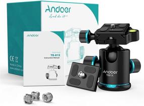 img 1 attached to 📷 Andoer Ball Head: 360 Degree Fluid Rotation Camera Tripod with Quick Release Plate - Max Load 8kg/17.64lbs - Compatible with Canon 5D markII III Rebel T6