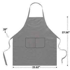 img 2 attached to 👩 10-Pack Blue Bib Aprons Bulk for Women and Girls with Pockets – Perfect for Baking, Painting, BBQ, Cooking – Kitchen Apron Set (10, Blue)