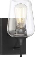 🔦 savoy house 9-4030-1-bk octave 1-light wall sconce with clear glass - black finish - 9.5" h x 5" w логотип