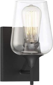 img 4 attached to 🔦 Savoy House 9-4030-1-BK Octave 1-Light Wall Sconce with Clear Glass - Black Finish - 9.5" H x 5" W