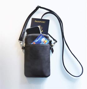 img 1 attached to 👜 Premium Italian Leather Small Crossbody Travel Bags - Safe and Stylish for Passports, Cards, and Phones