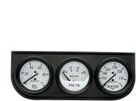 auto meter 2327 autogage mechanical oil/volt/water gauge with black console - 2.3125-inch logo