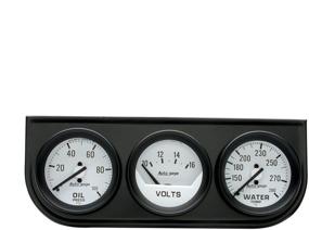 img 1 attached to AUTO METER 2327 Autogage Mechanical Oil/Volt/Water Gauge with Black Console - 2.3125-Inch