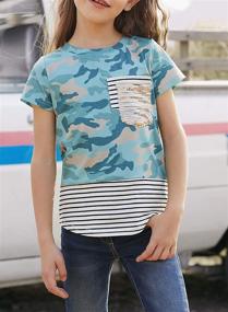 img 1 attached to 👚 Dokotoo Girls' Colorblock Striped Sleeve Shirts – Top-Quality Tees, Tops & Blouses