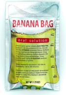 🍌 banana bag oral solution: electrolyte &amp; vitamin powder packets for rehydration - 5 packets logo
