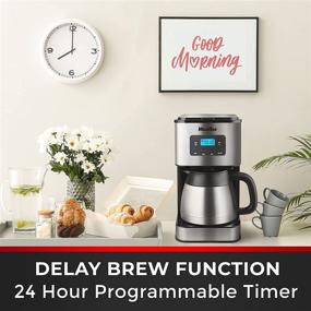 img 1 attached to Mueller Ultra Brew Thermal Coffee Maker - 8 Cup (34oz) Carafe, Keep Warm, Auto Shut-Off, LCD Display Coffee Machine, Programmable with Delay Brew Function - Stainless Steel