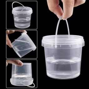 img 2 attached to 📦 Convenient 15 Pack 8 oz Slime Containers with Lids and Handles - Mini Toy Storage Case for Easy Organization