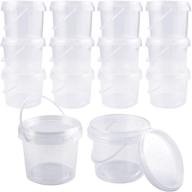 📦 convenient 15 pack 8 oz slime containers with lids and handles - mini toy storage case for easy organization logo