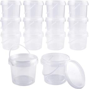 img 4 attached to 📦 Convenient 15 Pack 8 oz Slime Containers with Lids and Handles - Mini Toy Storage Case for Easy Organization