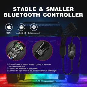 img 2 attached to 🌈 Nilight RGB LED Rock Lights Kit - 8 Pods Underglow Multicolor Neon Light With Bluetooth App Control, Timing Function, Flashing Music Mode, IP68 Exterior Wheel Well Light for ATV UTV