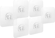 🛁 luxear 6 pack reusable adhesive sticker for shower caddy basket shelf soap dish holder kitchen sink caddy - no glue, transparent logo