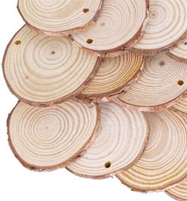 img 1 attached to 🎄 Max Fun Wood Slices 30Pcs 2-2.8'' Craft Wood Kit Christmas Ornaments Unfinished Predrilled with Hole Wooden Circles for DIY Crafts