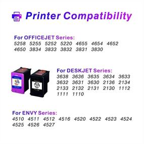 img 3 attached to 🖨️ V-Surink Remanufactured Ink Cartridge for HP 63 63XL Envy 4520 4516 Officejet 5255 5258 4655 4650 3830 3831 4655 Deskjet 2130 2132 1112 3630 3633 3634 Printer - (1 Black, 1 Color)