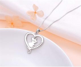 img 1 attached to Animal in Heart Pendant Necklace - S925 Sterling Silver Jewelry, 18 inches