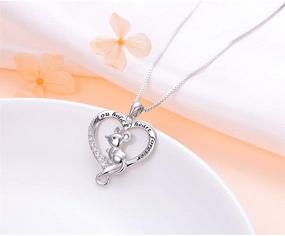 img 2 attached to Animal in Heart Pendant Necklace - S925 Sterling Silver Jewelry, 18 inches