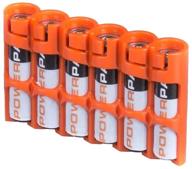 🔋 storacell slaaaorg battery caddy: slimline orange holder for 6 aaa batteries logo