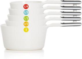 img 4 attached to OXO Good Grips 6-Piece Plastic Measuring Cups - White, 1 EA for Accurate and Easy Cooking Measurements