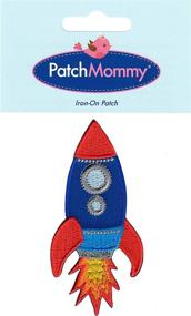 img 1 attached to 🚀 Vibrant Rocket Patch for Kids: Iron On/Sew On Appliques – PatchMommy Delights!