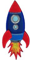 🚀 vibrant rocket patch for kids: iron on/sew on appliques – patchmommy delights! logo