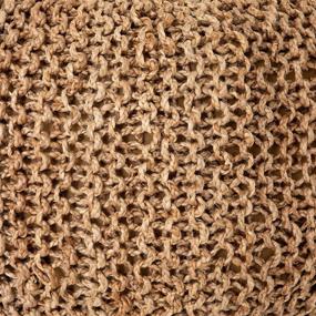 img 2 attached to 🛋️ Hand Woven Braided Jute Pouf: Stylish Ottoman and Footrest for Living Room, Bedroom, and Kids Room – Small Furniture (18”x18”x14”)
