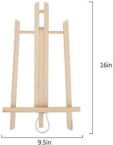 img 3 attached to 🎨 3-Pack Jekkis Wooden Tabletop Display Easels- 16x9.5 Inches, Ideal for Artists, Students, and Classroom Art Craft Paintings