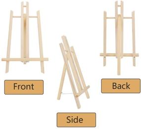 img 1 attached to 🎨 3-Pack Jekkis Wooden Tabletop Display Easels- 16x9.5 Inches, Ideal for Artists, Students, and Classroom Art Craft Paintings