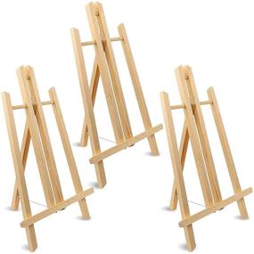 img 4 attached to 🎨 3-Pack Jekkis Wooden Tabletop Display Easels- 16x9.5 Inches, Ideal for Artists, Students, and Classroom Art Craft Paintings