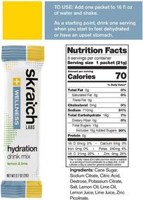 img 3 attached to SKRATCH LABS Wellness Hydration Drink Mix, Lemon Lime Flavor (8 Pack 🍋 Single Serving), Oral Rehydration Solution, ORS, Vegan, Non-GMO, Gluten Free, Dairy Free, Kosher