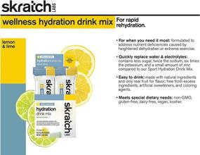 img 1 attached to SKRATCH LABS Wellness Hydration Drink Mix, Lemon Lime Flavor (8 Pack 🍋 Single Serving), Oral Rehydration Solution, ORS, Vegan, Non-GMO, Gluten Free, Dairy Free, Kosher