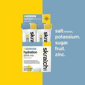 img 2 attached to SKRATCH LABS Wellness Hydration Drink Mix, Lemon Lime Flavor (8 Pack 🍋 Single Serving), Oral Rehydration Solution, ORS, Vegan, Non-GMO, Gluten Free, Dairy Free, Kosher