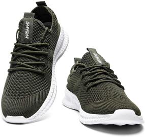 img 1 attached to FUJEAK Sneakers Lightweight Breathable Athletic Men's Shoes in Athletic