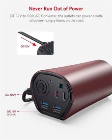 img 2 attached to BESTEK 150W Car Inverter with Socket Cigarette Lighter Distributor, Power Adapter Dual 2.4A USB, Single American Standard Socket - Compatible with Mobile Phone, GPS, Driving Recorder, PC, Portable Coke Cup