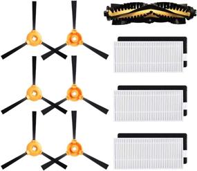 img 4 attached to 🧹 Essential Replacement Kit for Ecovacs DEEBOT Robotic Vacuum Cleaner - Main Brush, Filter, and Side Brush Set