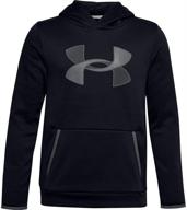 stay cozy and stylish with under armour fleece hoodie - black boys' clothing logo