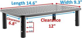 img 3 attached to Enhance Your Workspace with the 5 Pack Metal Monitor and Laptop Height Adjustable Stand Vented Metal Multi-Pack Lots by Husky Mounts (5 Pack)