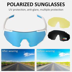 img 3 attached to 🕶️ Sports Sunglasses with UV 400 Protection - Polarized Sports Eyewear