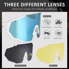 img 2 attached to 🕶️ Sports Sunglasses with UV 400 Protection - Polarized Sports Eyewear