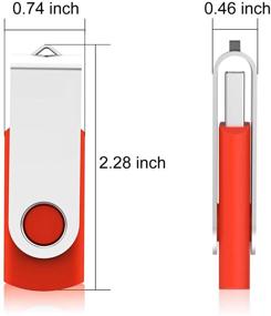 img 2 attached to 💽 Alihelan 10 шт. 4Гб USB-накопители - Набор USB 2.0 флеш-накопителей - Складной флеш-драйв 4 ГБ с поворотным механизмом - 10 шт. в комплекте - красный