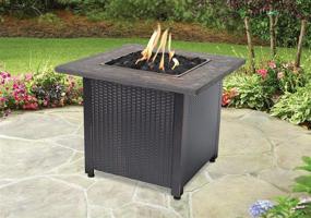 img 3 attached to 🔥 Enhance Your Outdoor Space with the Endless Summer GAD1401M LP Gas Table Outdoor Fire Pit - Tile Mantel, Lava Rock, Fireplace in Brown